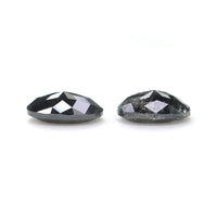 Natural Loose Oval Salt And Pepper Diamond Black Grey Color 0.66 CT 4.96 MM Oval Shape Rose Cut Diamond KDL2545