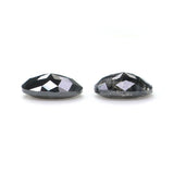 Natural Loose Oval Salt And Pepper Diamond Black Grey Color 0.66 CT 4.96 MM Oval Shape Rose Cut Diamond KDL2545