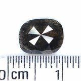 Natural Loose Oval Salt And Pepper Diamond Black Grey Color 1.16 CT 8.30 MM Oval Shape Rose Cut Diamond KR1728