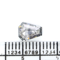 Natural Loose Coffin Salt And Pepper Diamond Black Grey Color 0.93 CT 6.99 MM Coffin Shape Rose Cut Diamond KDL2608