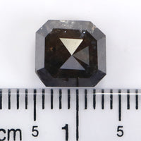 Natural Loose Emerald Shape Black Brown Color Diamond 3.40 CT 8.40 MM Emerald Shape Rose Cut Diamond L7001