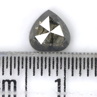 Natural Loose Heart Salt And Pepper Diamond Black Grey Color 5.50 CT 0.66 MM Heart Shape Rose Cut Diamond KDL8267