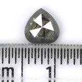 Natural Loose Heart Salt And Pepper Diamond Black Grey Color 5.50 CT 0.66 MM Heart Shape Rose Cut Diamond KDL8267