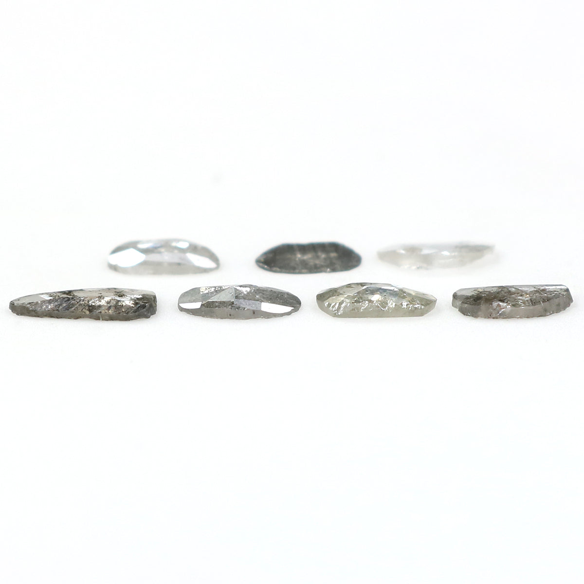 0.93 Ct Natural Loose Slice Shape Diamond Salt And Pepper Slice Cut Diamond 4.75 MM Natural Black Grey Diamond Irregular Cut Diamond LQ1500