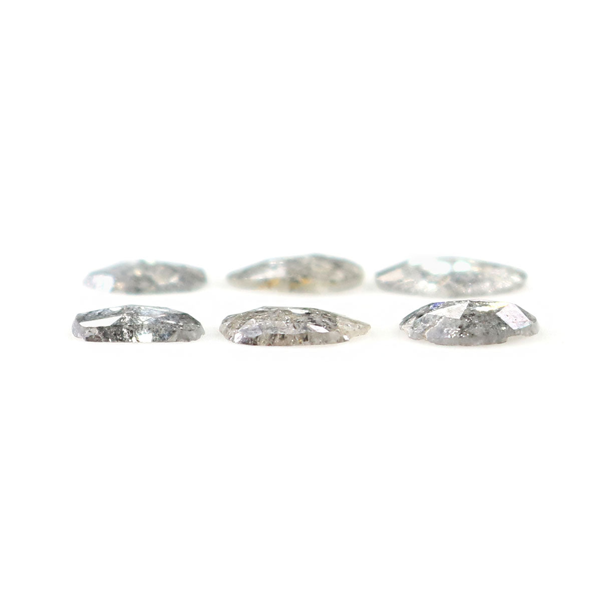 1.10 Ct Natural Loose Slice Shape Diamond Salt And Pepper Slice Diamond 4.90 MM Natural Black Grey Color Slice Irregular Cut Diamond LQ2526