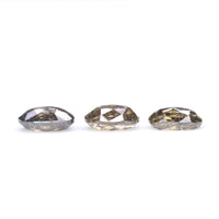 Natural Loose Oval Salt And Pepper Diamond Brown Color 0.72 CT 4.35 MM Oval Rose Cut Shape Diamond L592