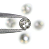 Natural Loose Round Rose Cut Diamond, Salt And Pepper Round Diamond, Natural Loose Diamond, Rose Cut Diamond, 1.08 CT Round Shape L2786