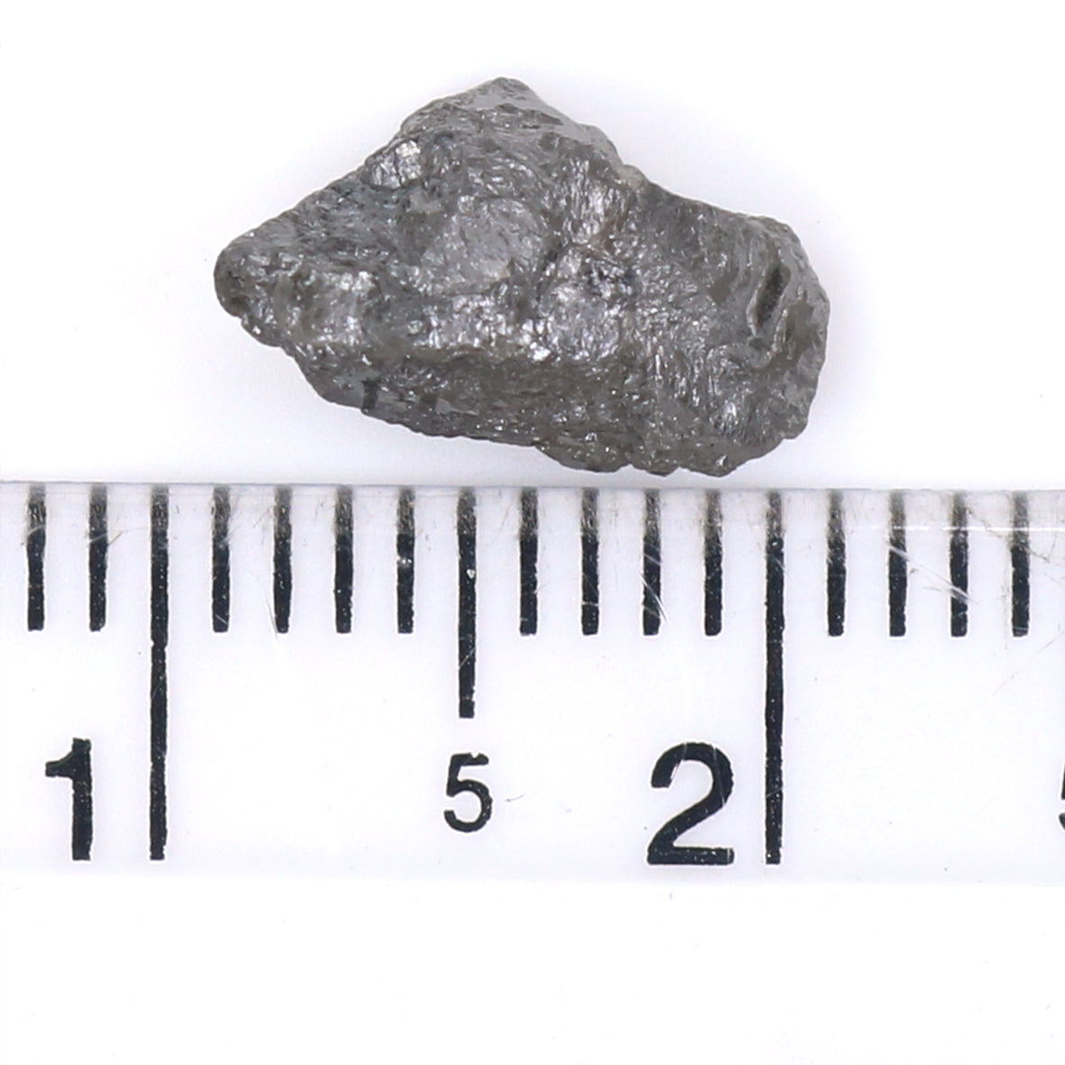 Natural Loose Rough Salt And Pepper Diamond Black Grey Color 2.17 CT 10.25 MM Rough Facet Shape Diamond KDK2479