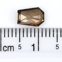 Natural Loose Coffin Diamond Dark Brown Color 0.86 CT 7.20 MM Coffin Shape Rose Cut Diamond KDL6459