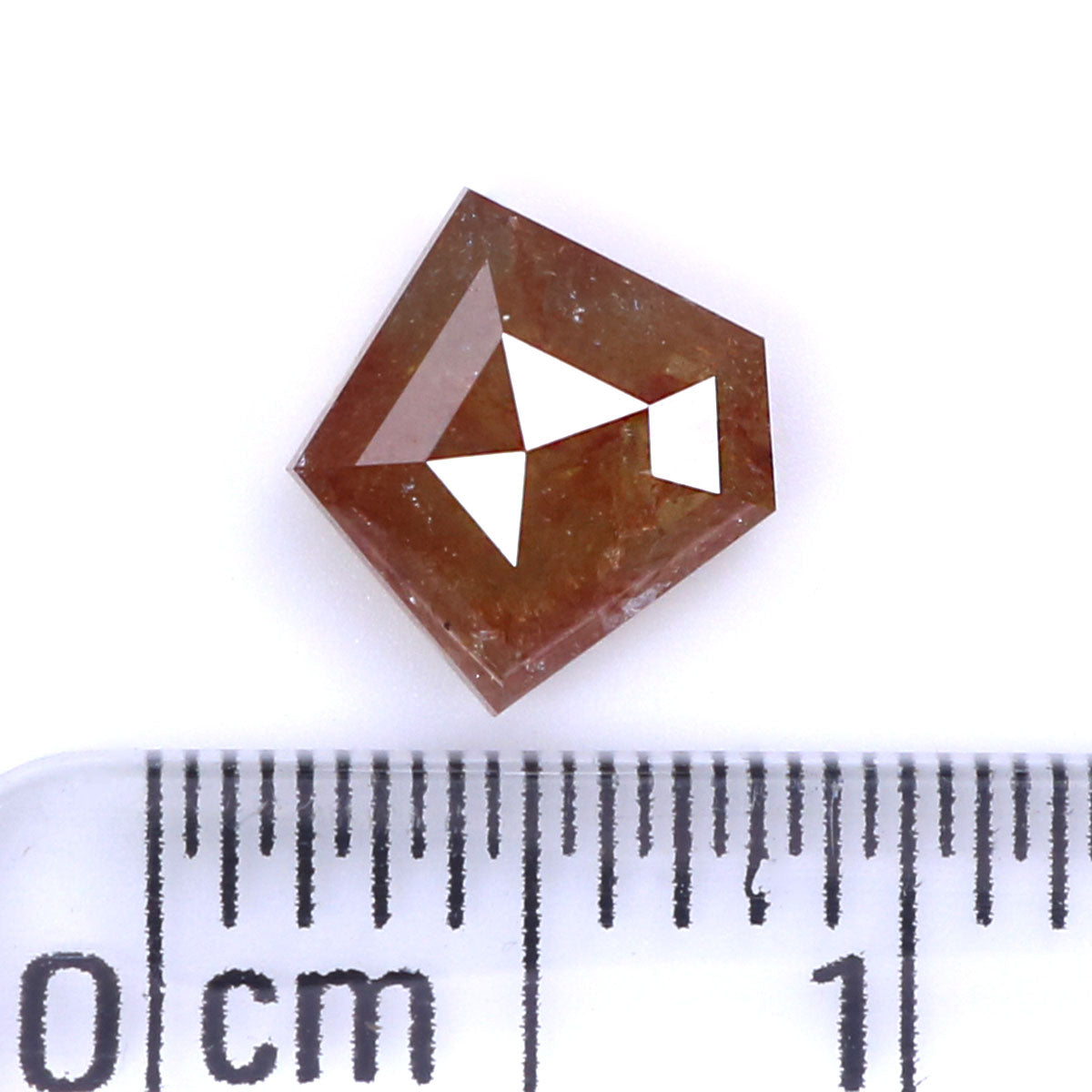 0.88 Ct Natural Loose Pentagon Shape Diamond Brown Color Pentagon Diamond 6.50 MM Natural Loose Brown Color Pentagon Rose Cut Diamond LQ9675
