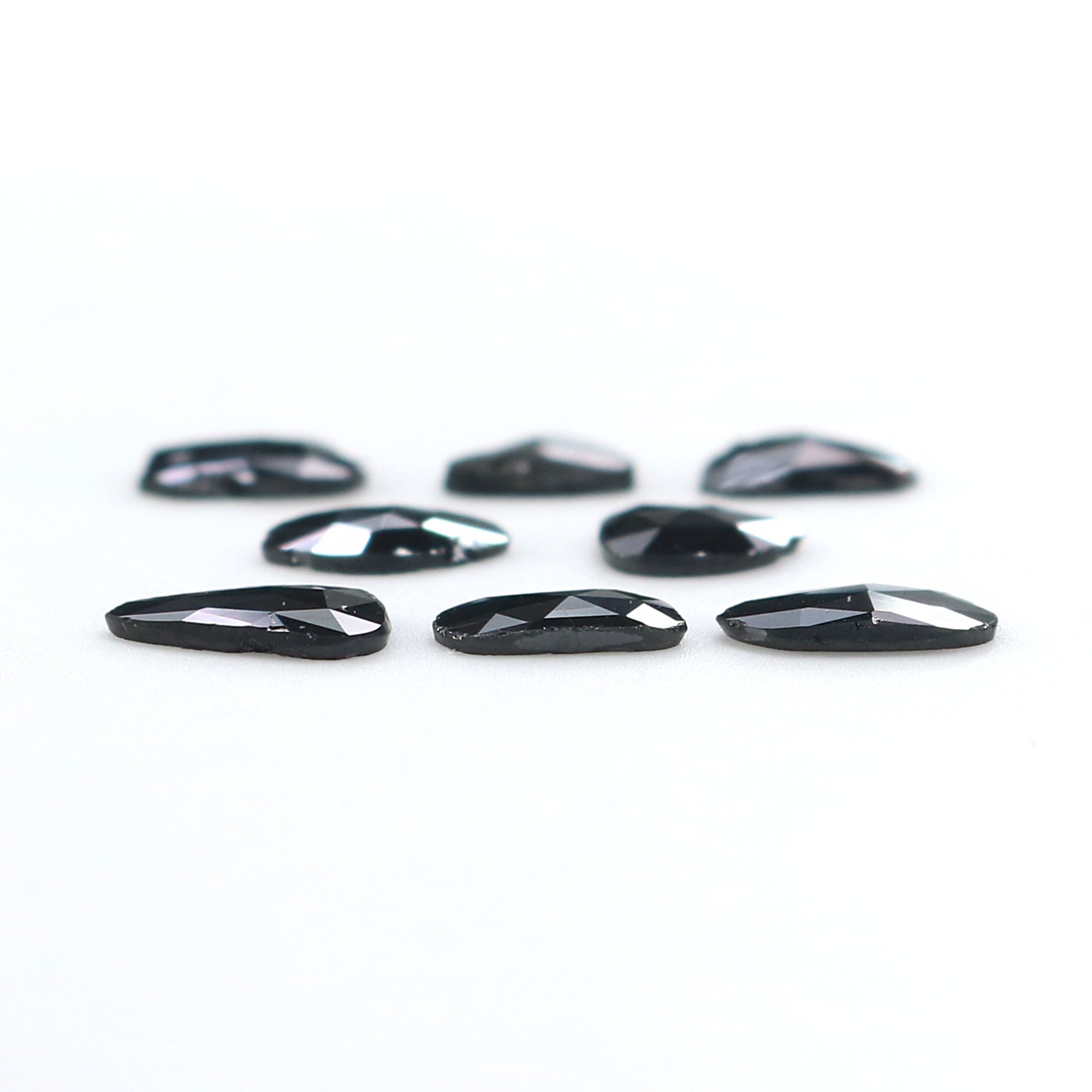 1.41 CT Natural Loose Slice Shape Diamond Black Color Slice Cut Diamond 4.70 MM Natural Loose Black Color Slice Rose Cut Diamond LQ2597