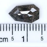 Natural Loose Bullet Salt And Pepper Diamond Black Grey Color 2.30 CT 10.75 MM Bullet Shape Rose Cut Diamond L8074