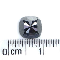 Natural Loose Cushion Black Color Diamond 1.31 CT 6.80 MM Cushion Shape Rose Cut Diamond L7640