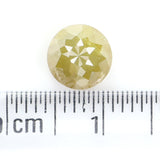 Natural Loose Rose Cut Green Yellow Color Diamond 1.87 CT 6.75 MM Round Rose Cut Shape Diamond L9857