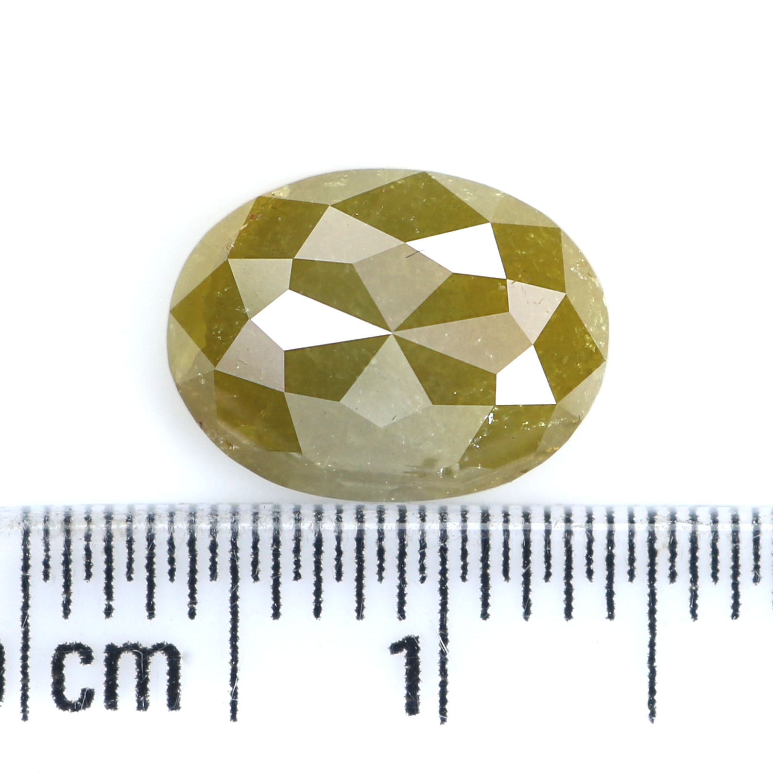 Natural Loose Oval Yellow Color Diamond 2.80 CT 10.63 MM Oval Shape Rose Cut Diamond L2428