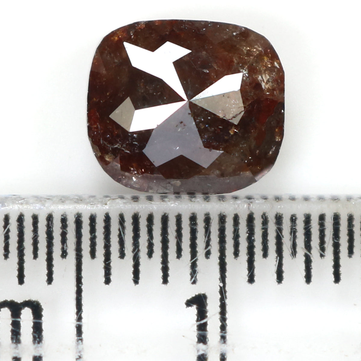 Natural Loose Cushion Brown Color Diamond 1.29 CT 6.90 MM Cushion Shape Rose Cut Diamond KR1046