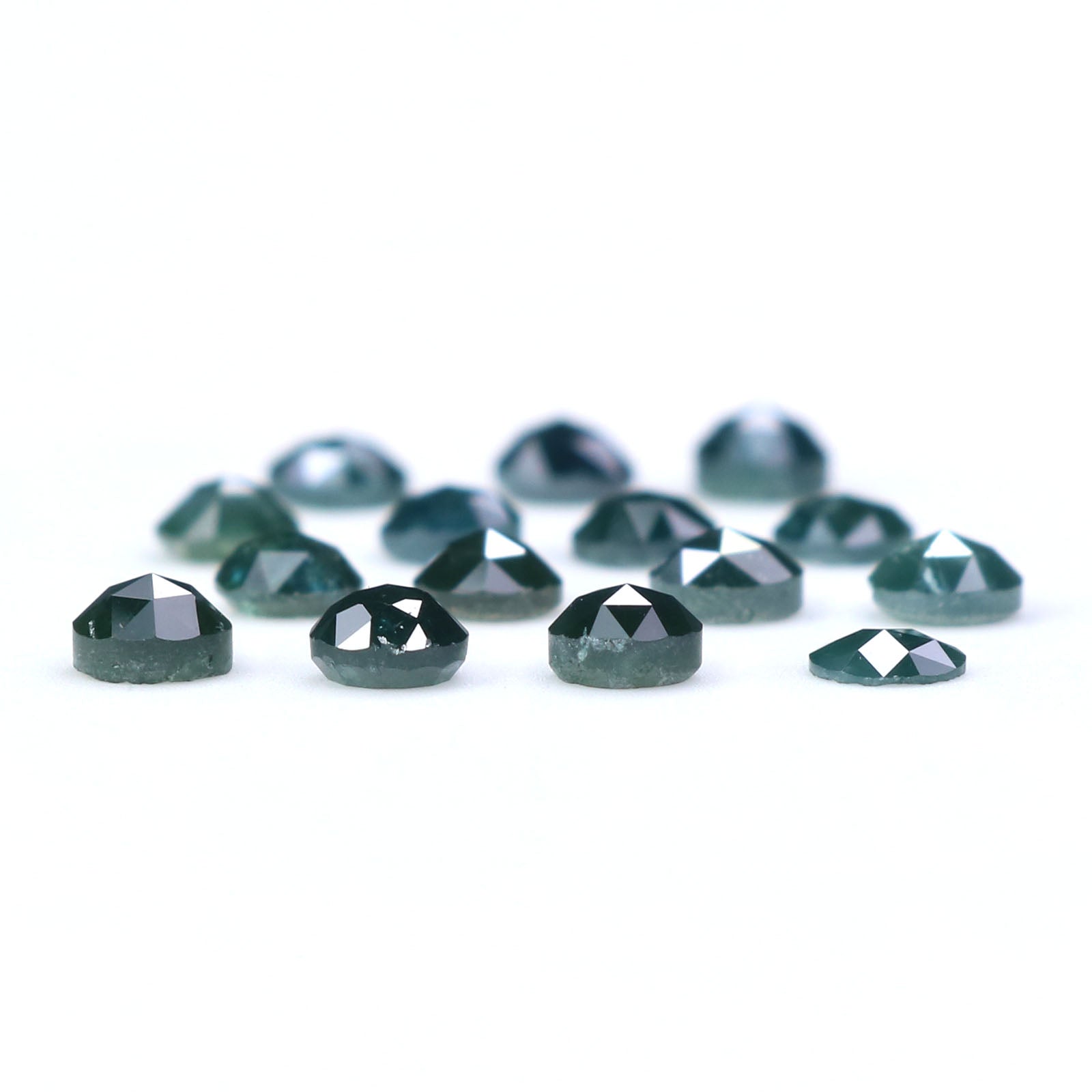 2.81 CT Natural Loose Round Rose Cut Diamond Blue Color Round Cut Diamond 3.30 MM Natural Blue Color Diamond Round Rose Cut Diamond LQ8992