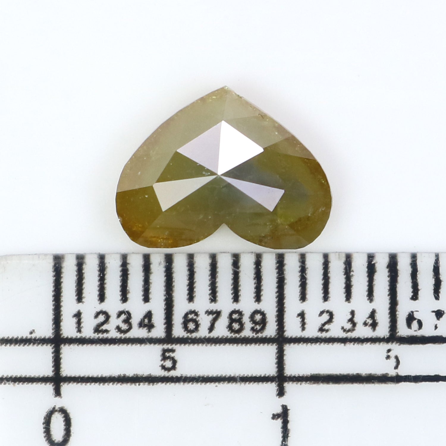 2.34 CT Natural Loose Heart Shape Diamond Yellow Color Heart Cut Diamond 7.35 MM Natural Yellow Color Diamond Heart Rose Cut Diamond LQ2694