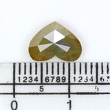 Natural Loose Heart Yellow Color Diamond 2.34 CT 7.34 MM Heart Shape Rose Cut Diamond L2694