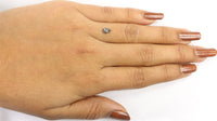 Natural Loose Pear Salt And Pepper Diamond Black Grey Color 0.39 CT 5.85 MM Pear Shape Rose Cut Diamond L1182