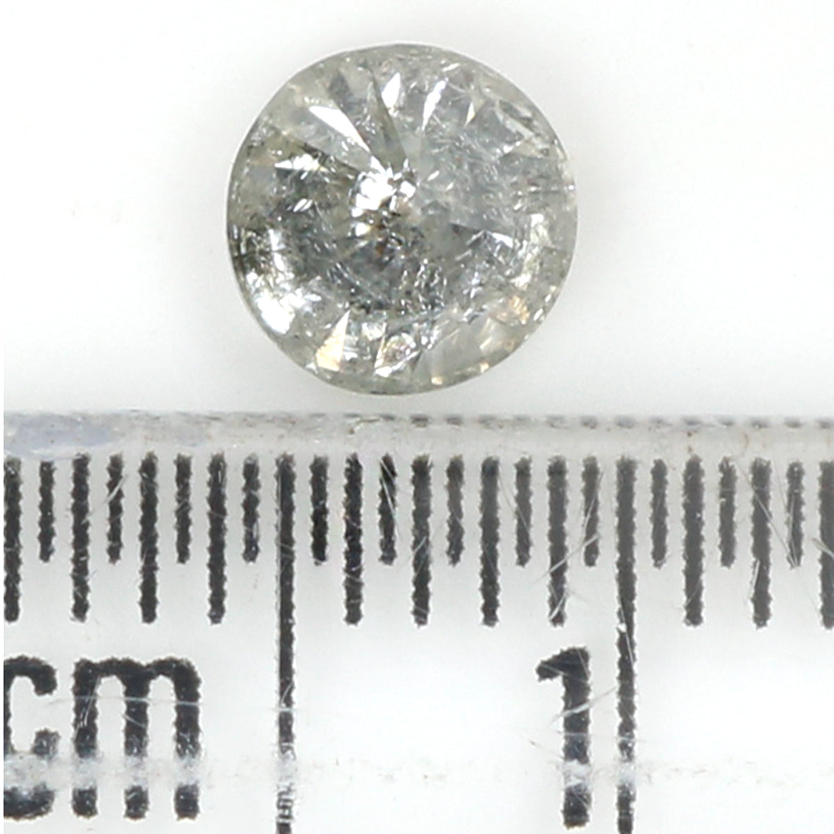 0.69 CT Natural Loose Round Shape Diamond Salt And Pepper Round Diamond 5.20 MM Natural Black Grey Color Round Brilliant Cut Diamond KQ1972