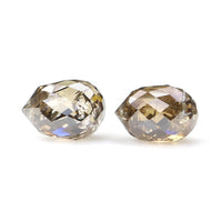 Natural Loose briolette Brown Color Diamond 1.28 CT 5.25 MM Drop Shape Rose Cut Diamond L148