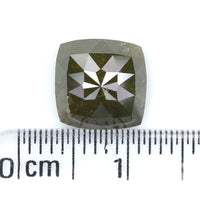 Natural Loose Square Green Color Diamond 2.71 CT 8.36 MM Square Shape Rose Cut Diamond KDL2463