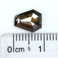 Natural Loose Coffin Diamond Deep Brown Color 1.36 CT 9.00 MM Coffin Shape Rose Cut Diamond L7661