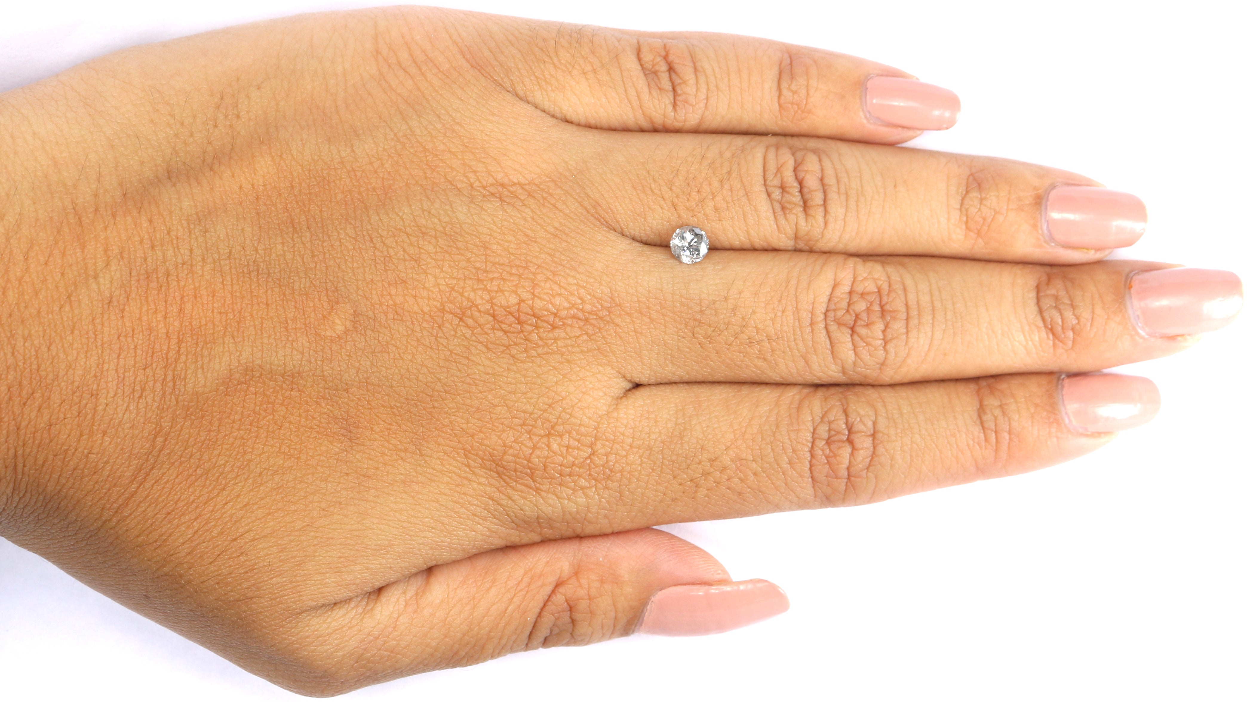 0.52 CT Natural Loose Round Shape Diamond Salt And Pepper Round Diamond 4.70 MM Natural Black Gray Color Round Brilliant Cut Diamond LQ2005