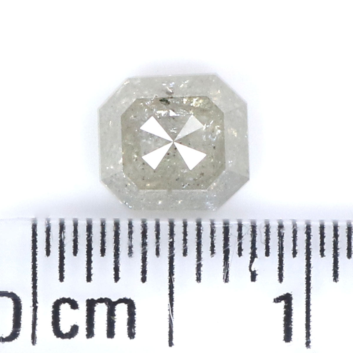 Natural Loose Radiant Grey Color Diamond 0.81 CT 5.50 MM Radiant Shape Rose Cut Diamond L5964