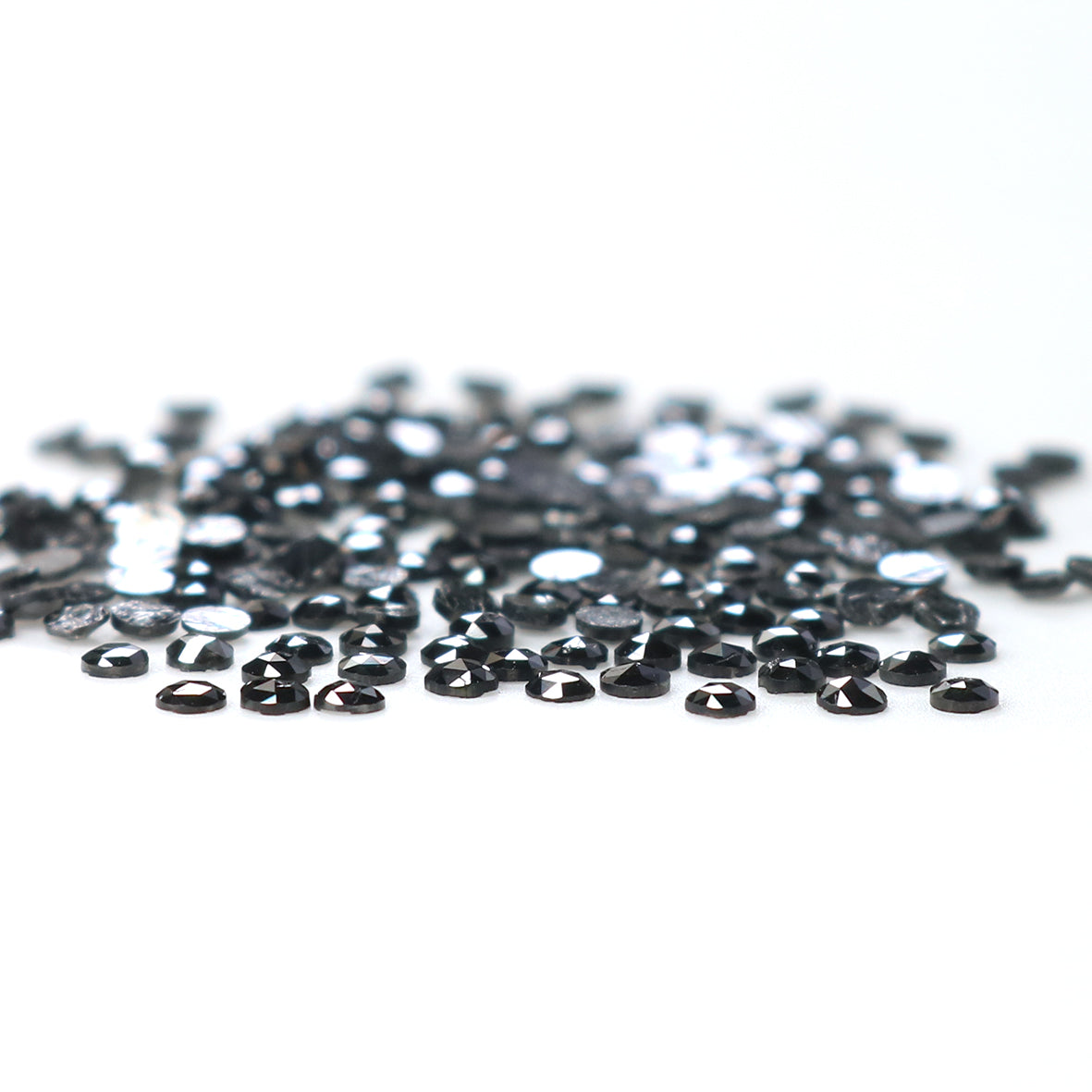 2.94 CT Natural Loose Round Rose Cut Diamond Black Color Round Shape Diamond 1.60 MM Natural Loose Black Color Round Rose Cut Diamond LQ1888