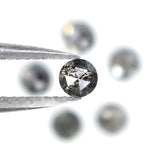 Natural Loose Round Rose Cut Diamond, Salt And Pepper Round Diamond, Natural Loose Diamond, Rose Cut Diamond, 1.16 CT Round Shape L2779