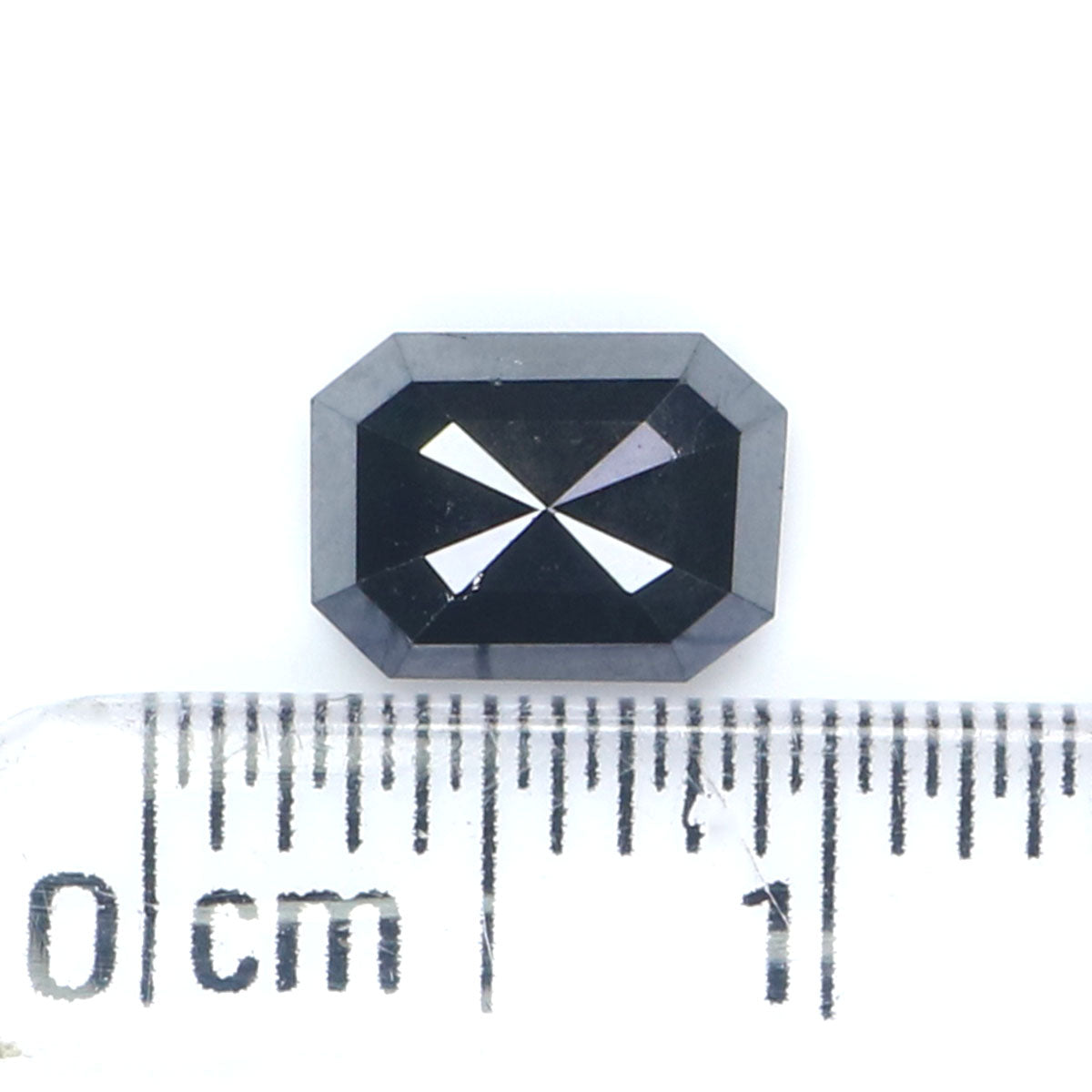 1.05 CT Natural Loose Emerald Shape Diamond Black Color Emerald Diamond 7.00 MM Natural Loose Black Color Emerald Rose Cut Diamond KQ1528