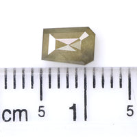 Natural Loose Coffin Grey Green Color Diamond 0.77 CT 6.00 MM Coffin Shape Rose Cut Diamond KDL5850