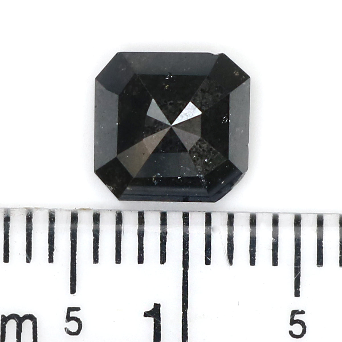 1.45 CT Natural Loose Emerald Shape Diamond Black Color Emerald Diamond 7.00 MM Natural Loose Black Color Emerald Rose Cut Diamond KQ2077
