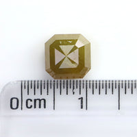 Natural Loose Radiant Yellow Color Diamond 2.27 CT 7.00 MM Radiant Shape Rose Cut Diamond L6550