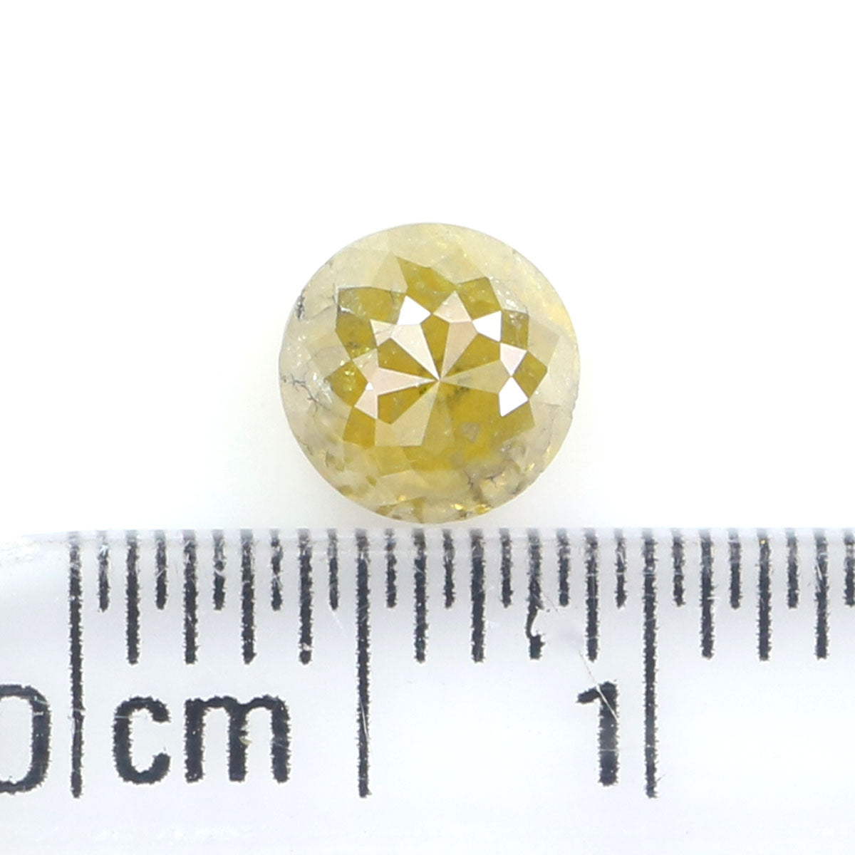 Natural Loose Rose Cut Yellow Green Diamond Color 0.85 CT 5.20 MM Round Rose Cut Shape Diamond KR660