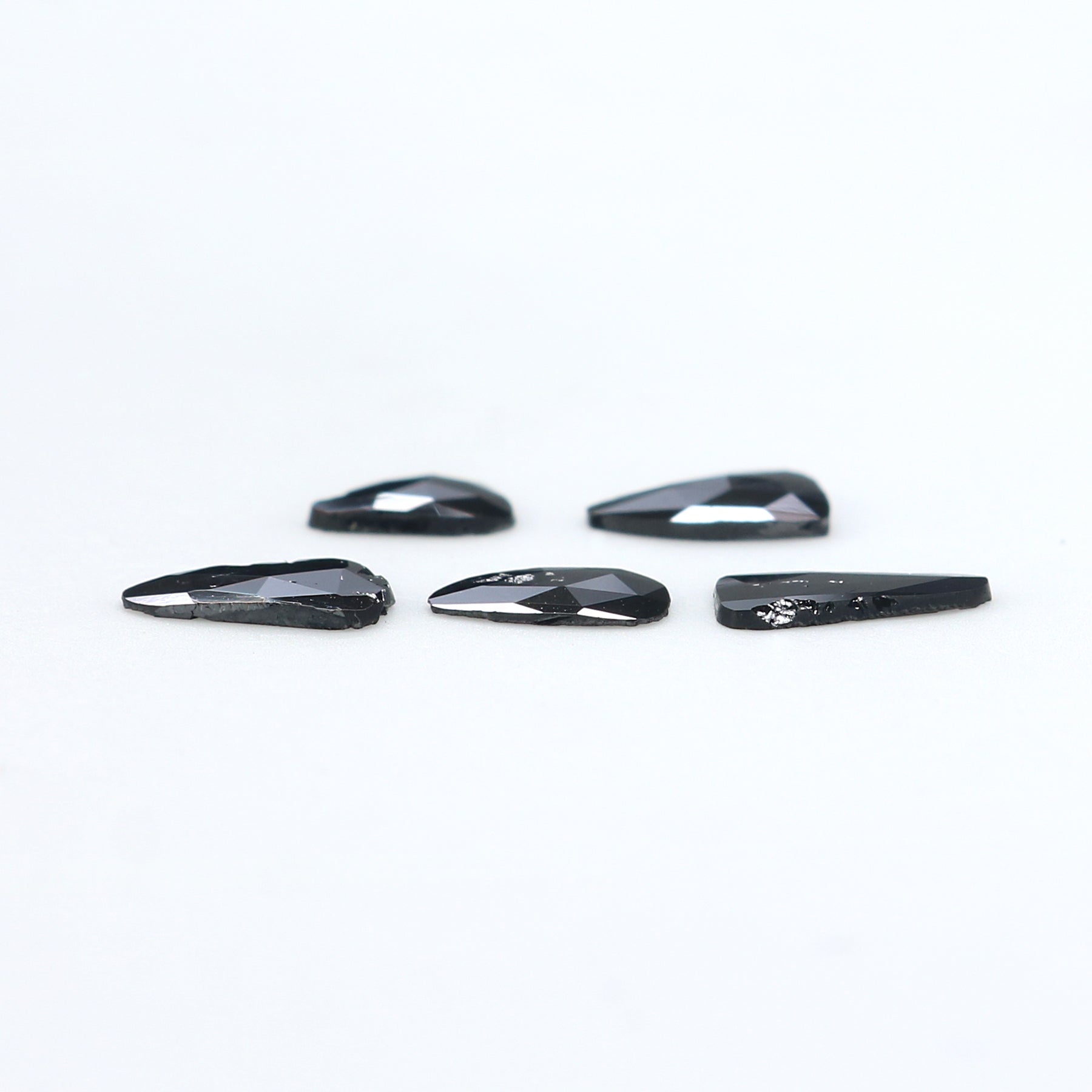 1.30 CT Natural Loose Slice Shape Diamond Black Color Slice Cut Diamond 7.35 MM Natural Loose Black Color Slice Rose Cut Diamond KQ2598