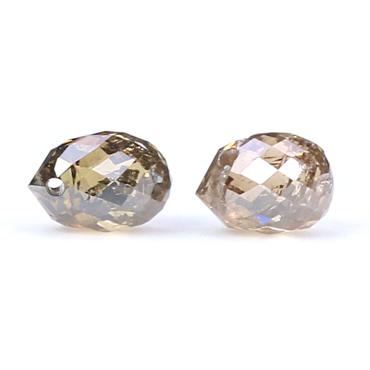 1.05 Ct Natural Loose Briolette Shape Diamond Brown Color Drop Diamond 3.40 MM Natural Loose Brown Color Diamond Briolette Cut Diamond LQ149
