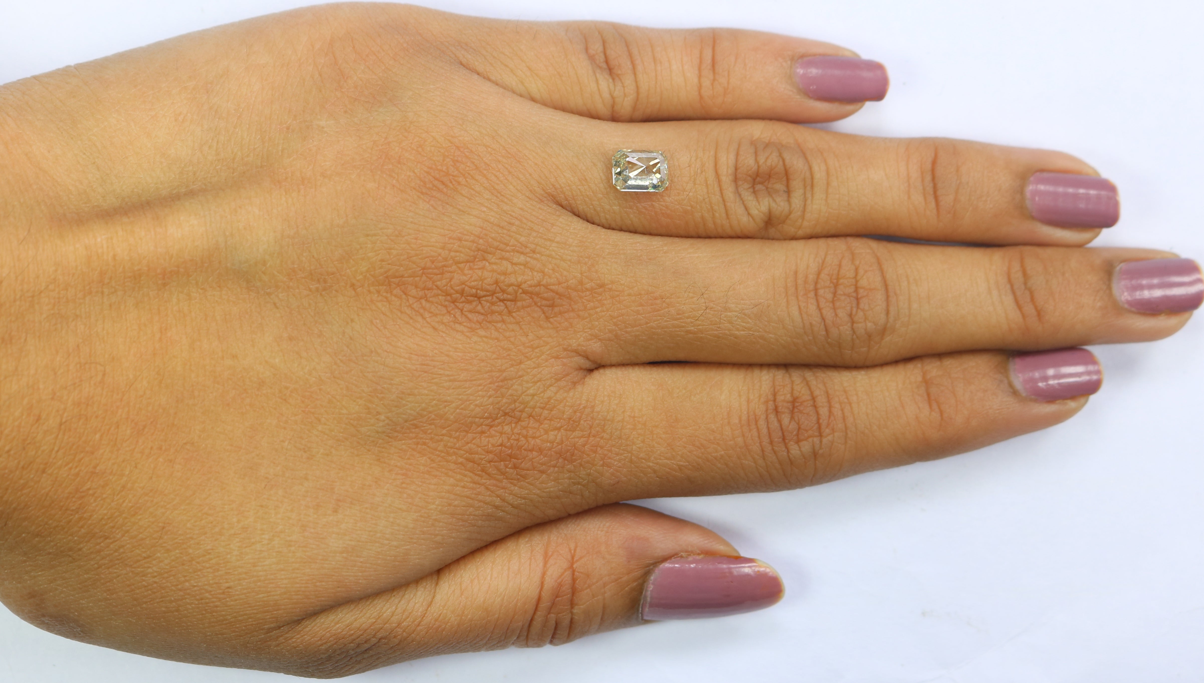 Natural Loose Emerald Shape White - J Color Diamond 1.16 CT 6.67 MM Emerald Shape Rose Cut Diamond L2661