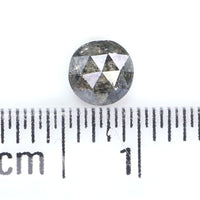 Natural Loose Round Rose Cut Salt And Pepper Diamond Black Grey Color 0.31 CT 4.40 MM Rose Cut Shape Diamond L6004