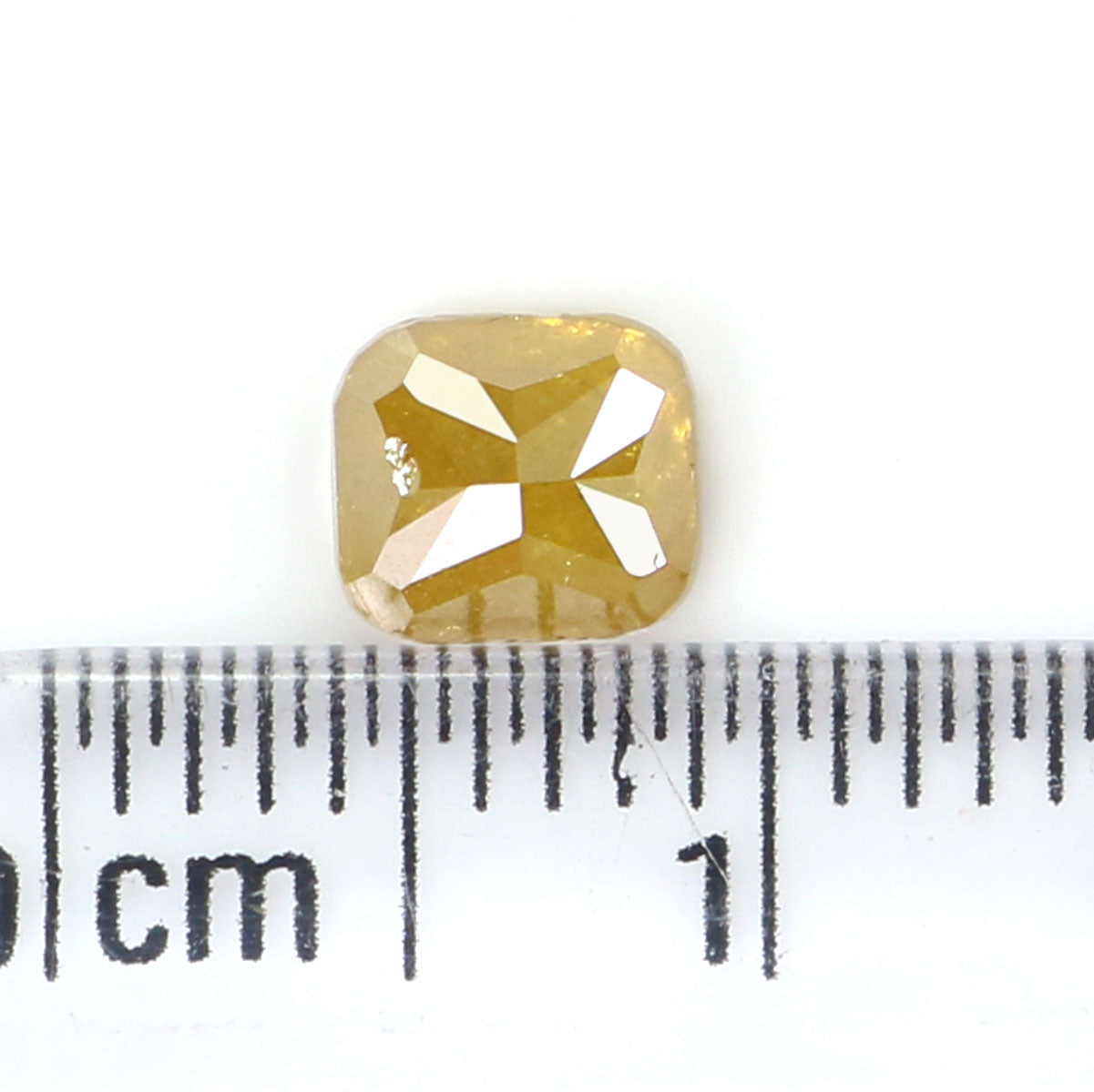 0.84 CT Natural Loose Cushion Shape Diamond Yellow Color Cushion Diamond 5.10 MM Natural Yellow Color Cushion Brilliant Cut Diamond KQ689