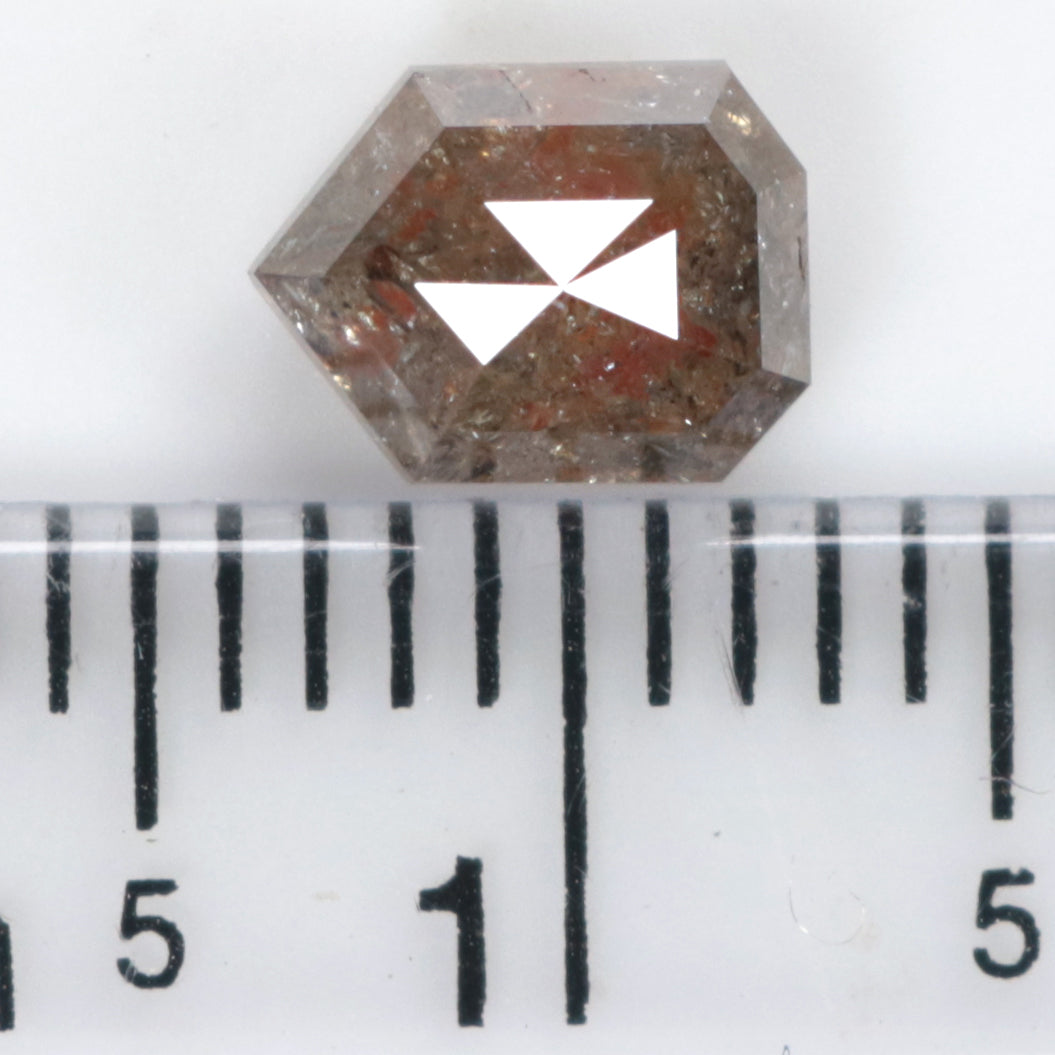 1.05 CT Natural Loose Shield Shape Diamond Brown Color Shield Cut Diamond 6.55 MM Natural Loose Brown Diamond Shield Rose Cut Diamond LQ9237