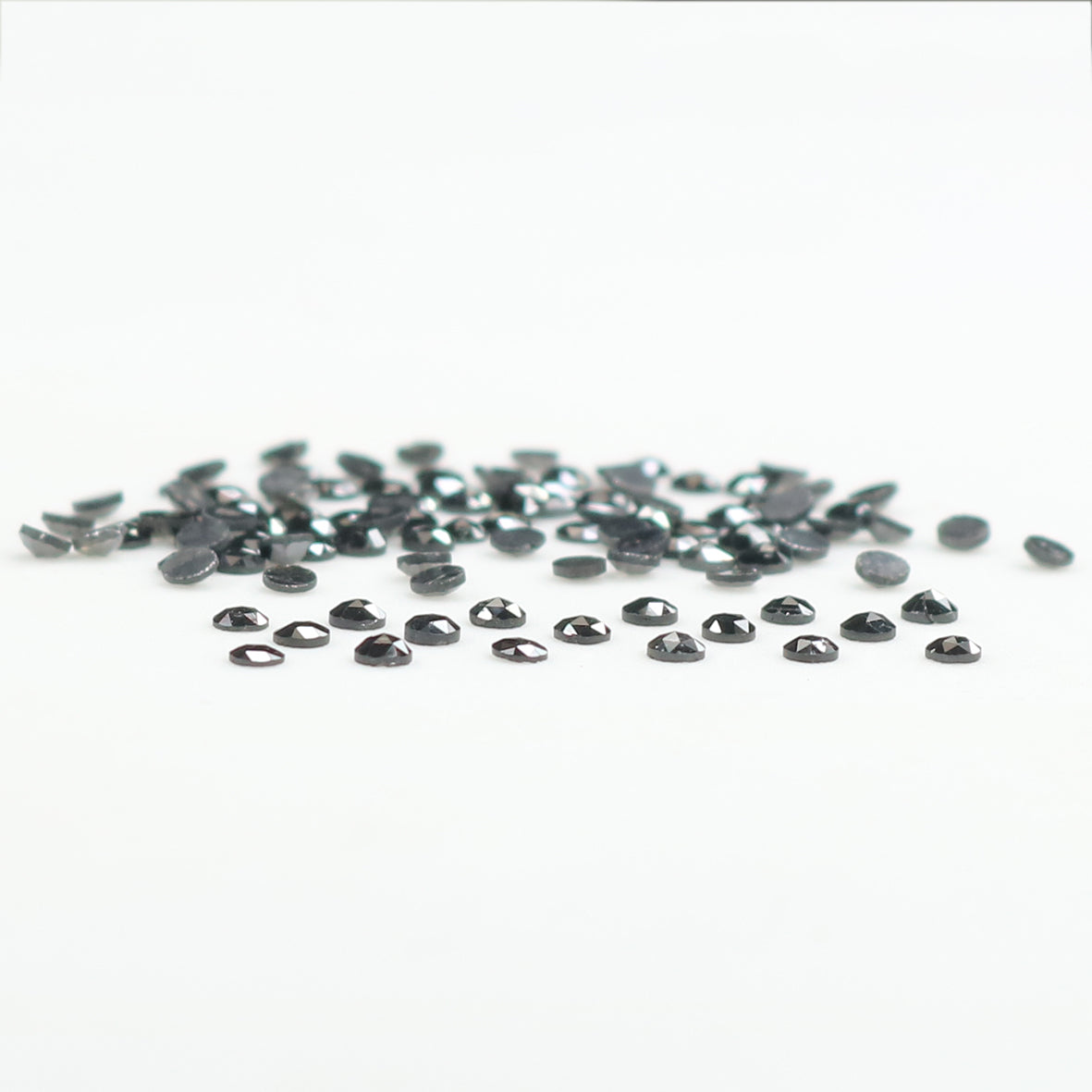 2.54 CT Natural Loose Round Rose Cut Diamond Black Color Round Shape Diamond 1.80 MM Natural Loose Black Color Round Rose Cut Diamond LQ1869