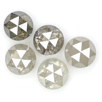 Natural Loose Rose Cut Diamond Grey Color 0.98 CT 3.20 MM Round Rose Cut Shape Diamond L6331