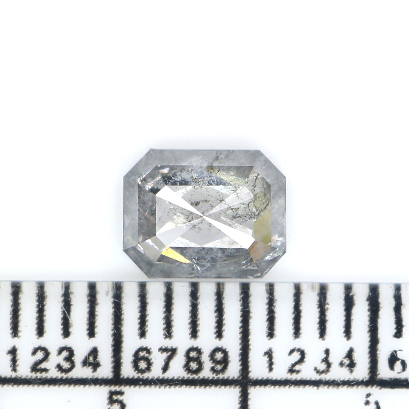 Natural Loose Emerald Diamond, Salt And Pepper Emerald Diamond, Natural Loose Diamond, Emerald Cut Diamond, 0.95 CT Emerald Shape KDL2745