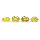 Natural Loose Round Rose Cut Yellow Color Diamond 1.43 CT 4.00 MM Rose Cut Shape Diamond L1050