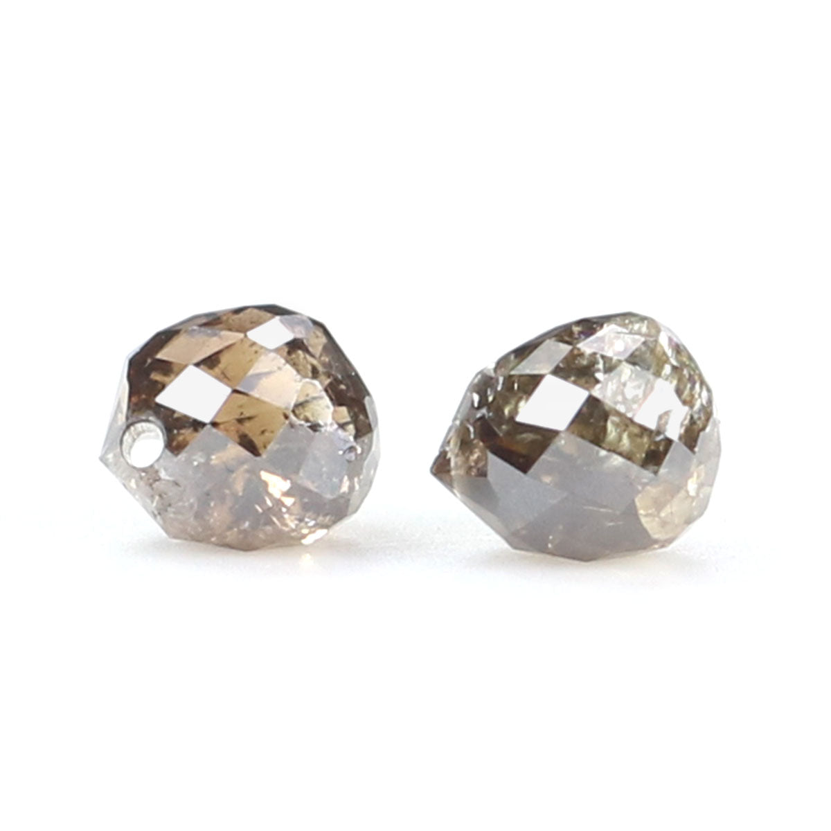 0.86 Ct Natural Loose Briolette Shape Diamond Brown Color Drop Cut Diamond 4.00 MM Natural Loose Diamond Brown Briolette Cut Diamond LQ9990