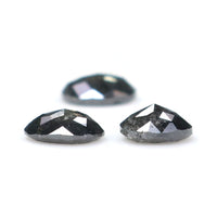 Natural Loose Oval Salt And Pepper Diamond Black Grey Color 0.89 CT 4.42 MM Oval Shape Rose Cut Diamond KDL2541