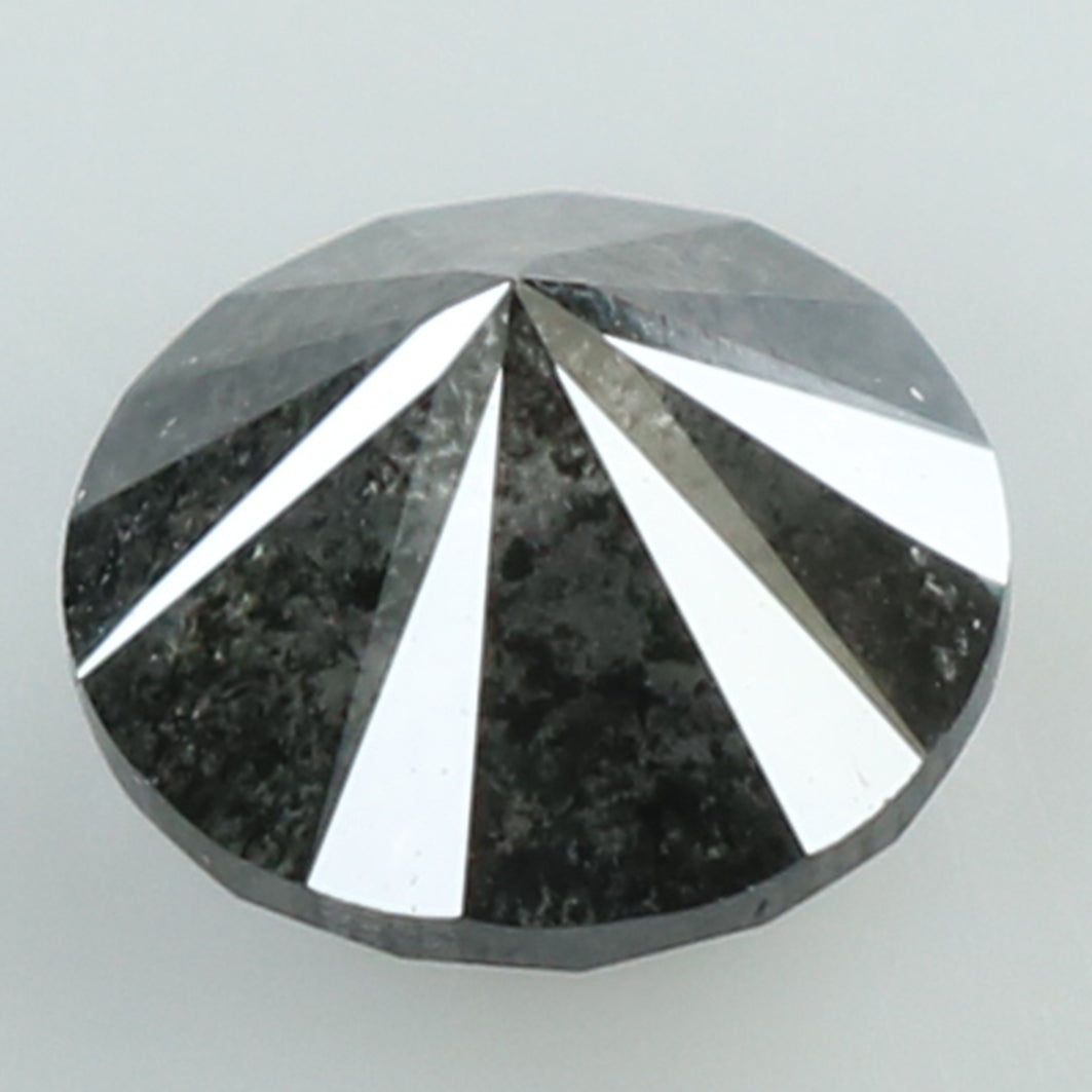 1.25 CT Natural Loose Round Shape Diamond Black Grey Color Round Cut Diamond 6.40 MM Salt And Pepper Round Brilliant Cut Diamond QL8301